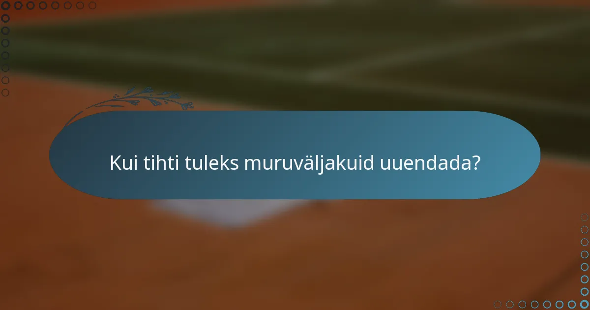 Kui tihti tuleks muruväljakuid uuendada?