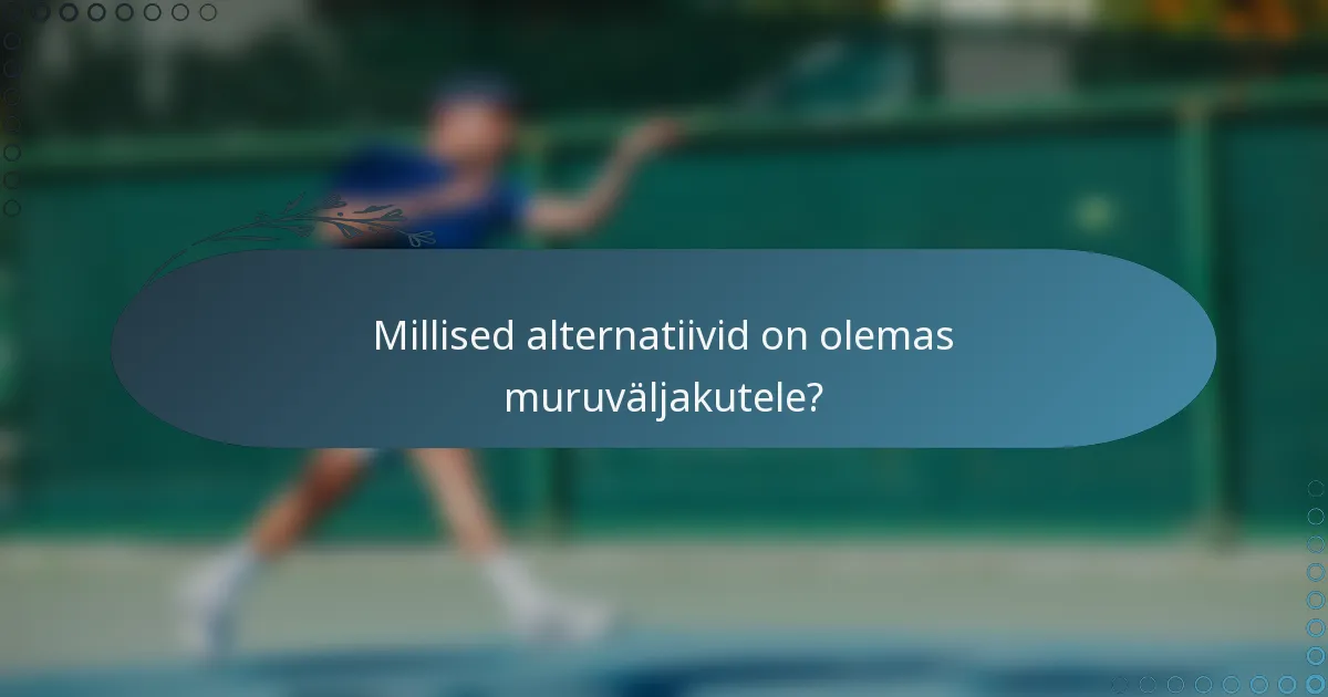 Millised alternatiivid on olemas muruväljakutele?