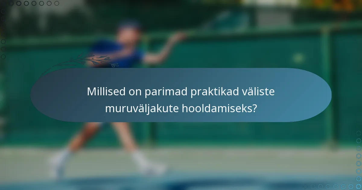 Millised on parimad praktikad väliste muruväljakute hooldamiseks?