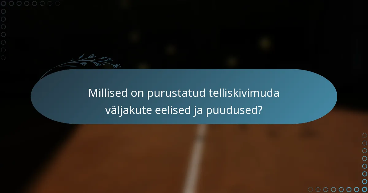 Millised on purustatud telliskivimuda väljakute eelised ja puudused?